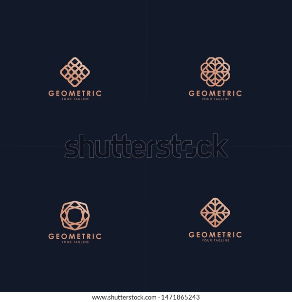 Geometric Logo Collection Pack Premium Logos Stock Vektorgrafik Lizenzfrei