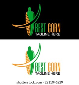 geometric logo, corn symbol, simple unique and modern design,