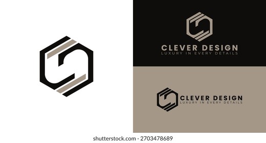 The geometric logo, created with two modern lines within a hexagon, symbolizes staging, structure, and connection. This design conveys professionalism, balance, and a contemporary aesthetic.