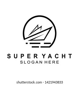 Geometric logo design concept of cruise ship companies


