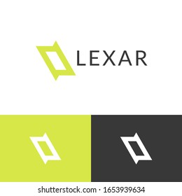 Geometric logo design concept. Tech logomark illustration. Can representing machine, study, explore, data.