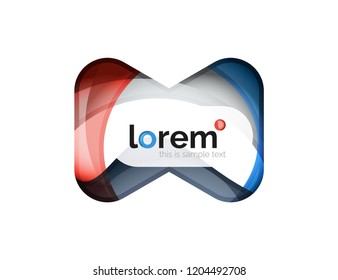 ideia de convergência de design de logotipo geométrico, composição moderna de cores formas abstratas, vetor 3d ícone de estilo