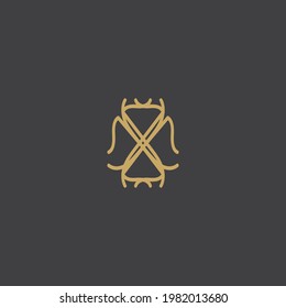 geometric logo design in line concept
