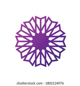 Geometric Logo Design with purple gradient color