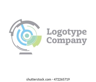 Geometric logo design template, abstract symbol