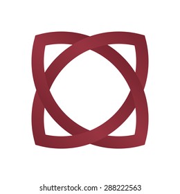 Geometric logo design template, circle shape, flower symbol, eye symbol.
