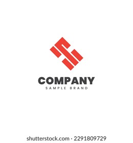 plantilla de diseño de logotipo geométrico que forma la letra T