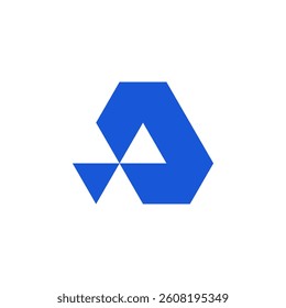 Geometric Logo Design with Triangle and Hexagon Shapes