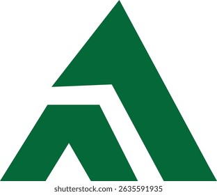 Desenhos de logotipos geométricos. O logotipo parece ser uma letra estilizada "A" formada por dois triângulos sobrepostos.