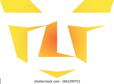 Geometric logo of face in peace