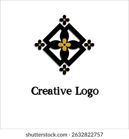 geometric logo floral pattern design