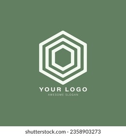 Geometric logo with a hexagonal shape in the center. The hexagon is made up of smaller hexagons that are connected to form a larger hexagon