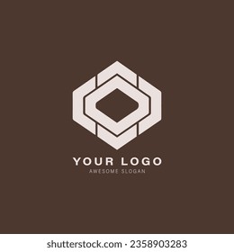 Geometric logo with a hexagonal shape in the center. The hexagon is made up of smaller hexagons that are connected to form a larger hexagon