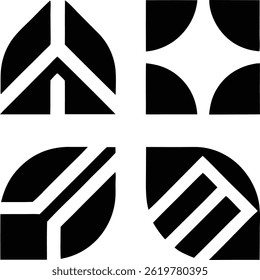 Geometric logo, geometric icon, logo set