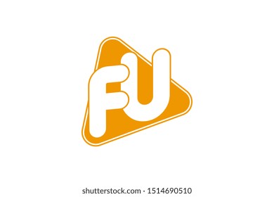 Geometric logo initial letter FU