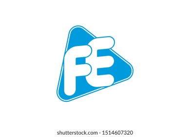 Geometric logo initials letter FE