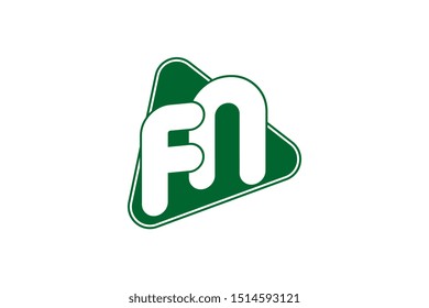 Geometric logo initials letter FN