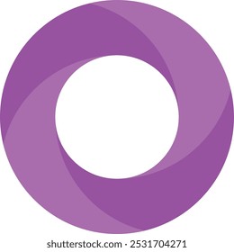 Geometric logo. Purple ring business emblem template