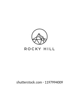 Geometric Logo for Rocky Hill Logo Design Vector Template