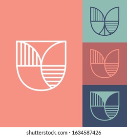 Geometric logo shapes. Abstract lineal elements for logos
