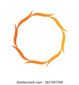 Geometric logo with simple shape and gradient orange color