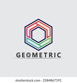 Geometric logo stock icon illustration and business logo design