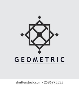 Geometric logo stock icon illustration and business logo design