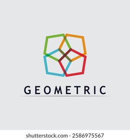 Geometric logo stock icon illustration and business logo design