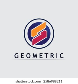 Geometric logo stock icon illustration and business logo design