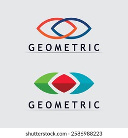 Geometric logo stock icon illustration and business logo design