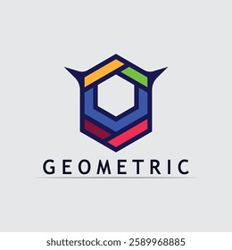 Geometric logo stock icon illustration and business logo design