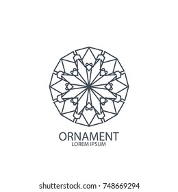 Geometric logo or symbol for decoration, vector illustration