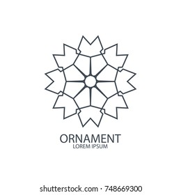 Geometric logo or symbol for decoration, vector illustration