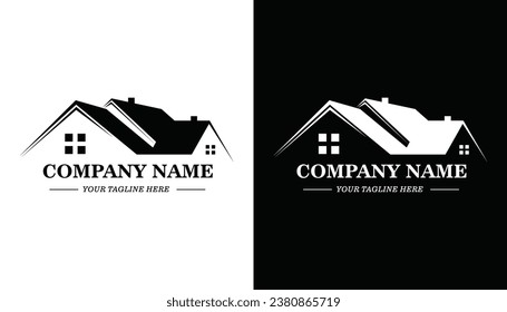 Geometric Logo symbolizes the shape of a housing. abstract geometric house logo