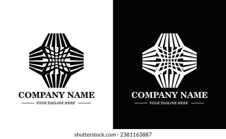 Geometric Logo symbolizes the shape of a housing. abstract geometric house logo
