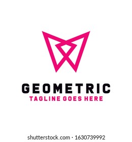Geometric logo Technology design vector template with Line Concept style. Modern Symbol for internet, App, web, Corporate, startup, Company And Business.