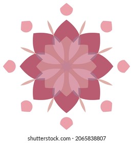 Geometric logo template. Round arabic ornamental symbols. Colored mandala vector illustration.