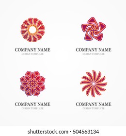 Geometric logo template set.