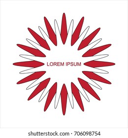 Geometric logo template set. Vector mosaic arabic ornamental symbols.
