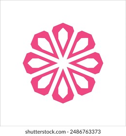 Geometric logo template Vector linear star ornamental symbol