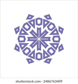 Geometric logo template Vector linear star ornamental symbol