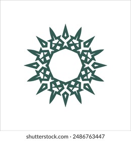 Geometric logo template Vector linear star ornamental symbol