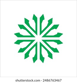 Geometric logo template Vector linear star ornamental symbol