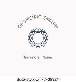 Geometric logo template. Vector linear modern symbol for alternative or extreme sport teams and crews