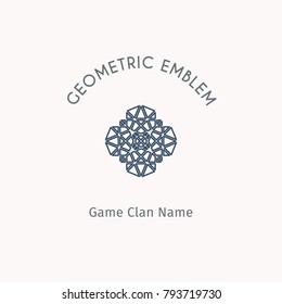 Geometric logo template. Vector linear modern symbol for alternative or extreme sport teams and crews