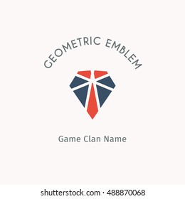 Geometric logo template. Vector modern symbol for alternative or extreme sport teams and crews