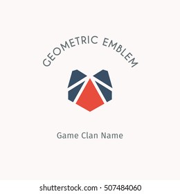 Geometric logo template. Vector modern symbol for alternative or extreme sport teams and crews