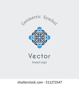 Geometric logo template. Vector modern symbol or emblem