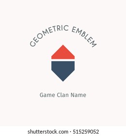 Geometric logo template. Vector modern symbol for alternative or extreme sport teams and crews