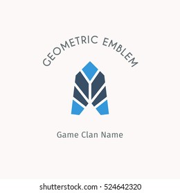 Geometric logo template. Vector modern symbol for alternative or extreme sport teams and crews